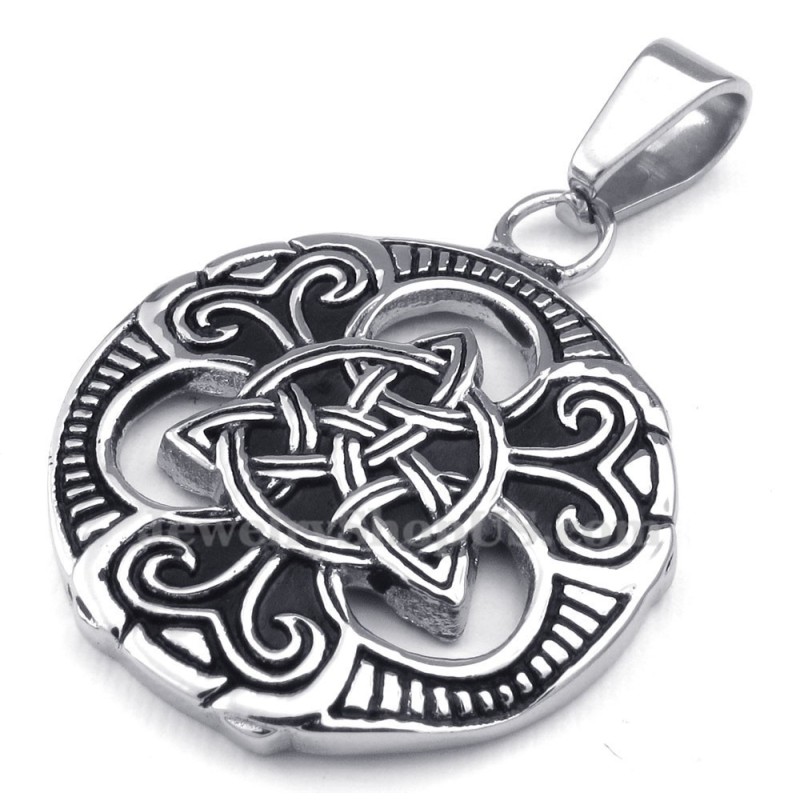 Titanium Keltische Knoop Hanger Ketting (Gratis Ketting)