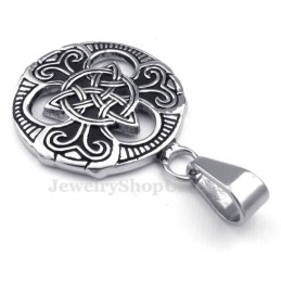 Titanium Keltische Knoop Hanger Ketting (Gratis Ketting)