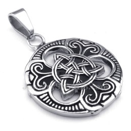 Titanium Keltische Knoop Hanger Ketting (Gratis Ketting)