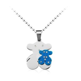 Lievelingsblauwe En Zilveren Tous Titanium Hanger - Gratis Ketting