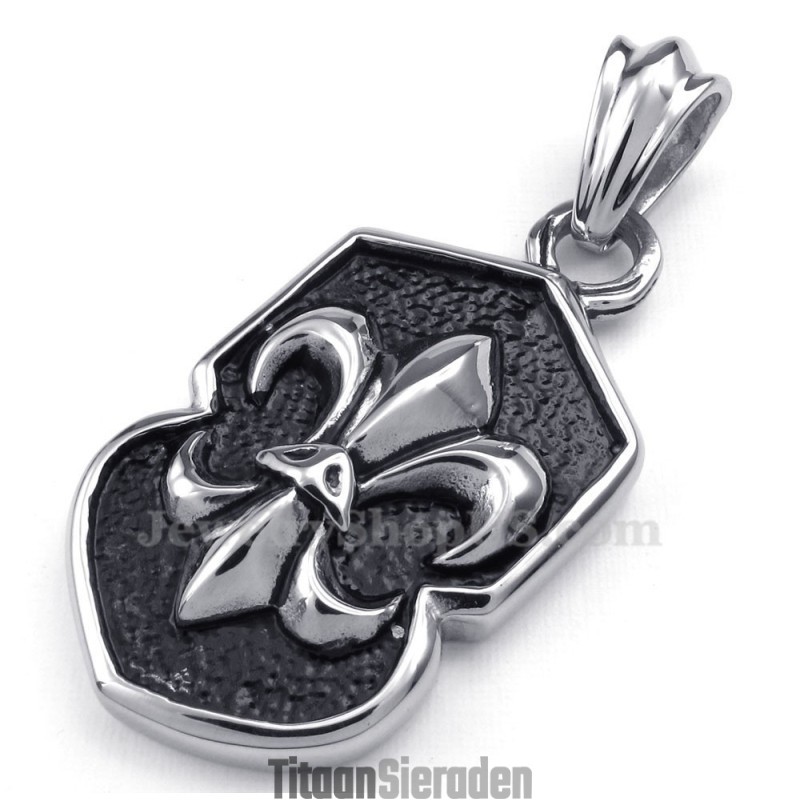 Titanium Kruishanger Met Bloem (Gratis Ketting) Titanium Kruishanger Met Bloem (Gratis Ketting)