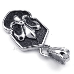 Titanium Kruishanger Met Bloem (Gratis Ketting)