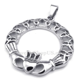 Titanium Keltische Knoop Lus Hanger Ketting (Gratis Ketting)