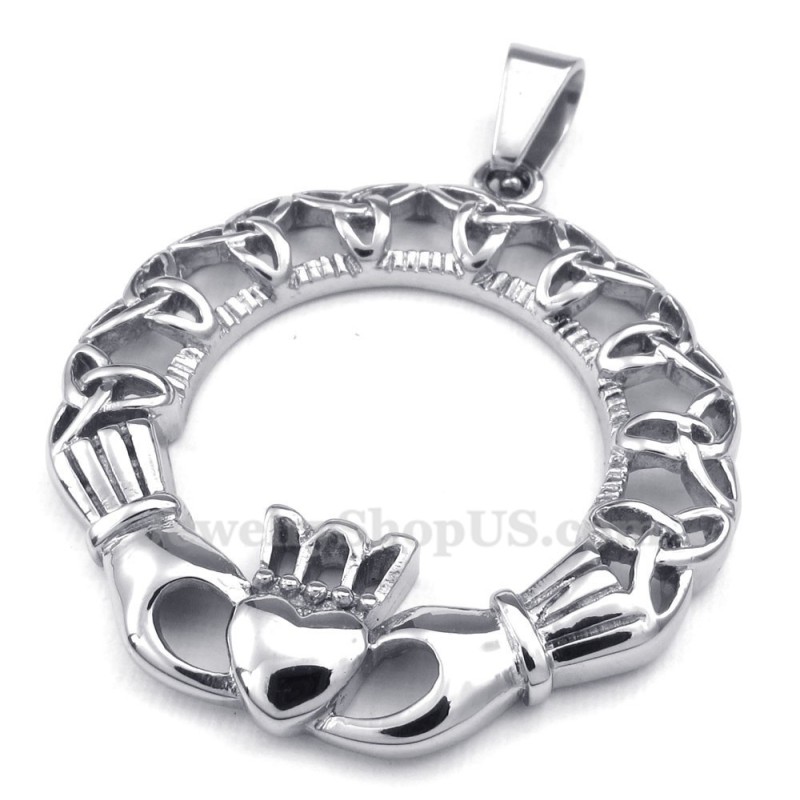 Titanium Keltische Knoop Lus Hanger Ketting (Gratis Ketting)