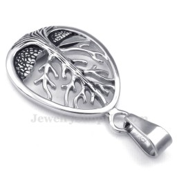 Titanium Levensboom Hanger Ketting (Gratis Ketting)