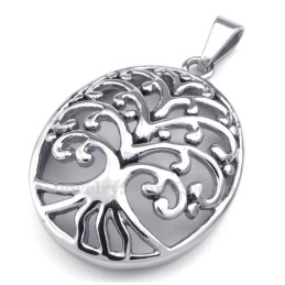 Titanium Levensboom Hanger Ketting (Gratis Ketting)