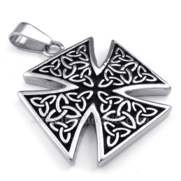 Titanium Keltische Knoop Hanger Ketting (Gratis Ketting)