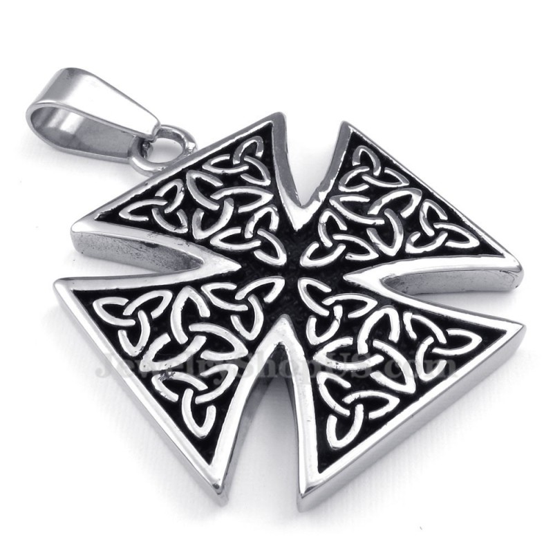 Titanium Keltische Knoop Hanger Ketting (Gratis Ketting)