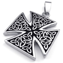 Titanium Keltische Knoop Hanger Ketting (Gratis Ketting)