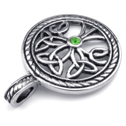 Titanium Keltische Knoop Hanger Ketting (Gratis Ketting)