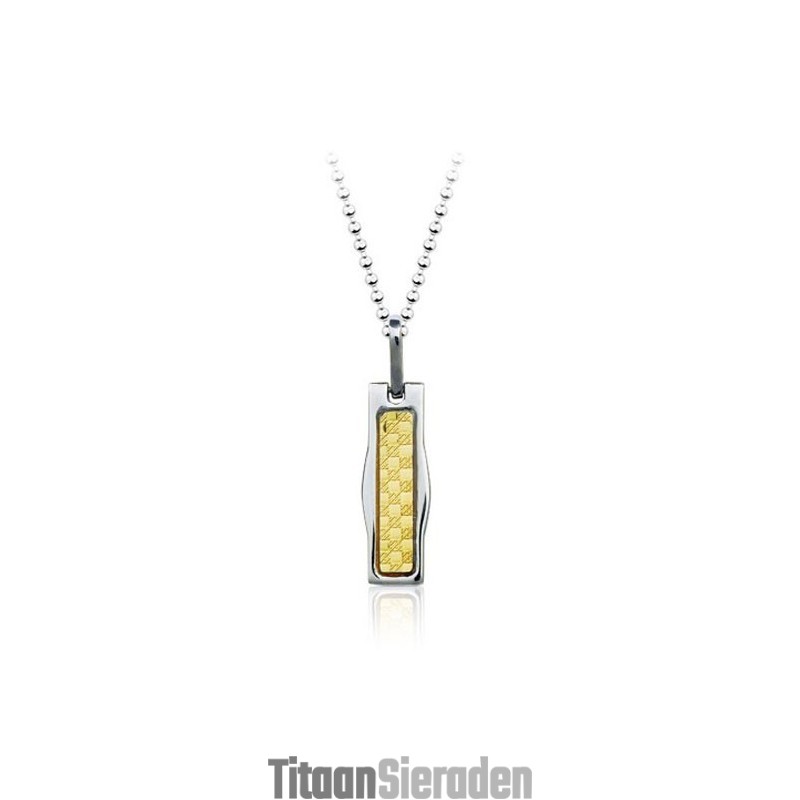 Nieuwe Stijl Gouden Titanium Hanger - Gratis Ketting