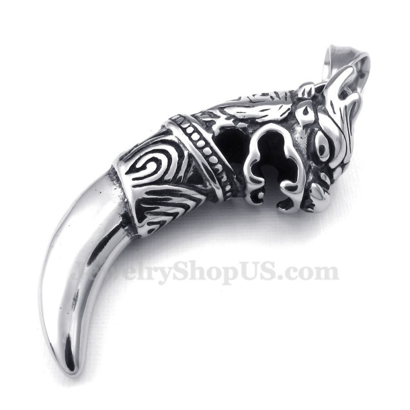 Titanium Drakentand Hanger Ketting (Gratis Ketting) Titanium Drakentand Hanger Ketting (Gratis Ketting)