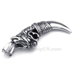 Titanium Drakentand Hanger Ketting (Gratis Ketting)