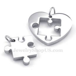 Titanium Koppels Teken En Symbool Hanger Ketting (Gratis Ketting) (Één Paar)
