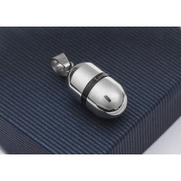 Liefde Voor Altijd Openklapbare Capsule Titanium Hanger - Gratis Ketting