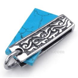 Titanium Groene Stenen Hanger Ketting (Gratis Ketting)
