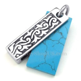Titanium Groene Stenen Hanger Ketting (Gratis Ketting)