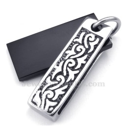 Titanium Zwarte Stenen Hanger Ketting (Gratis Ketting)