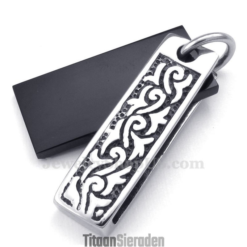 Titanium Zwarte Stenen Hanger Ketting (Gratis Ketting) Titanium Zwarte Stenen Hanger Ketting (Gratis Ketting)