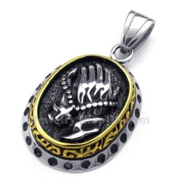 Titanium Shaking Hands Hanger Ketting (Gratis Ketting)