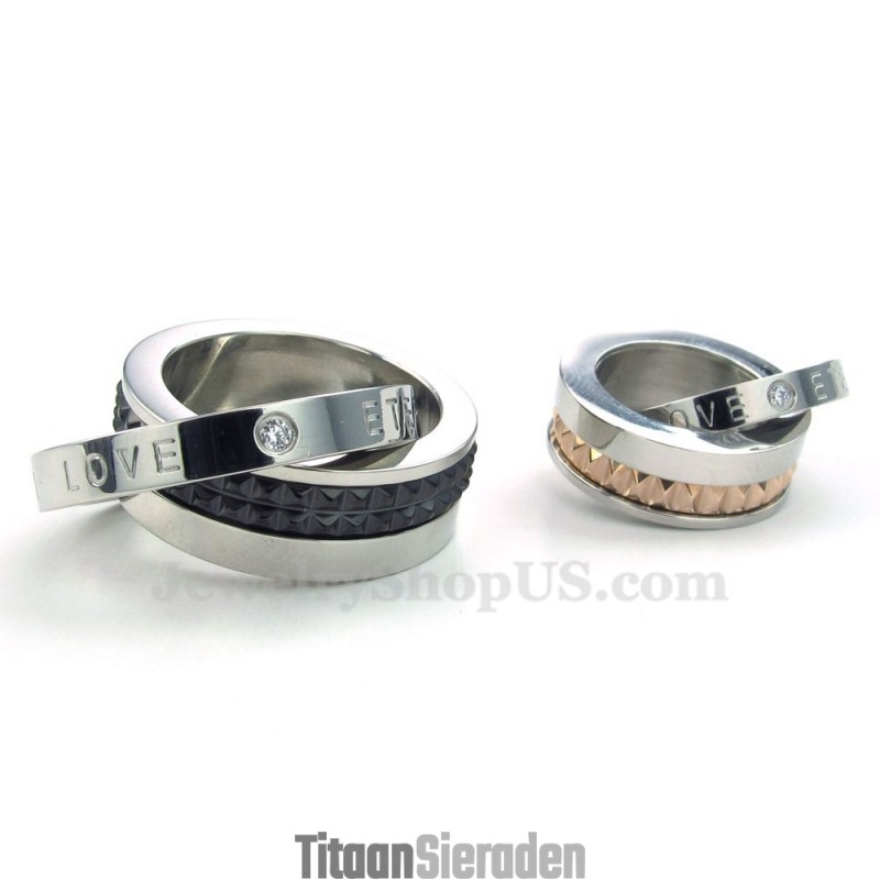 Titanium Lovers In Elkaar Grijpende Cirkels Hanger Ketting (Gratis Ketting) (Één Paar) Titanium Lovers In Elkaar Grijpende Cirkels Hanger Ketting (Gratis Ketting) (Één Paar)