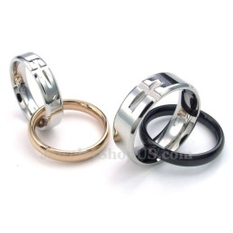 Titanium In Elkaar Grijpende Cirkels Hanger Ketting (Gratis Ketting) (Één Paar)