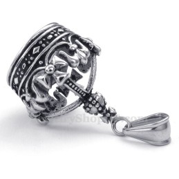 Titanium Hanger Ketting Met Keizerlijke Kroon (Gratis Ketting)