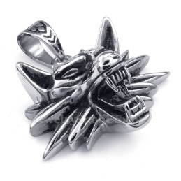 Titanium Wolf Hanger Ketting (Gratis Ketting)