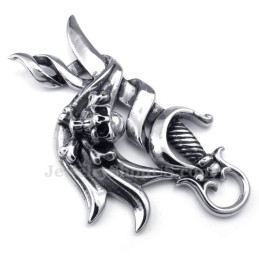Schedel Titanium Mes Hanger Ketting (Gratis Ketting)