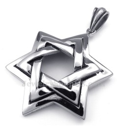 Titanium Ster Hanger Ketting Met Davidster (Gratis Ketting)