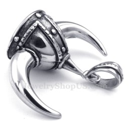 Titanium Hoorn Helm Hanger Ketting (Gratis Ketting)