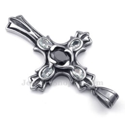 Zirkoon Titanium Kruis Hanger Ketting (Gratis Ketting)