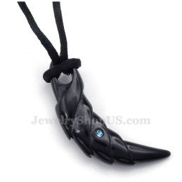 Zwarte Titanium Talon Hanger Ketting (Gratis Ketting)