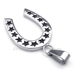 Titanium Hoefijzer Hanger Ketting (Gratis Ketting)