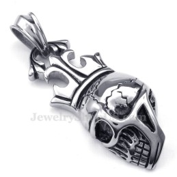 Titanium Imperial Crown Skull Hanger Ketting (Gratis Ketting)