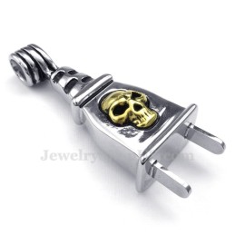 Schedel Titanium Plug Hanger Ketting (Gratis Ketting)