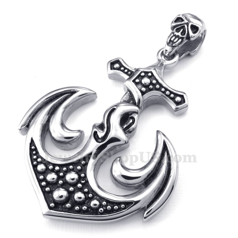 Schedel Titanium Anker Hanger Ketting (Gratis Ketting) Schedel Titanium Anker Hanger Ketting (Gratis Ketting)