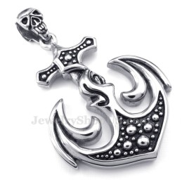 Schedel Titanium Anker Hanger Ketting (Gratis Ketting)