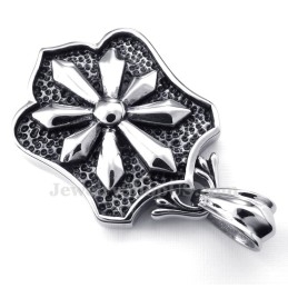 Titanium Bloemenkaart Hanger Ketting (Gratis Ketting)