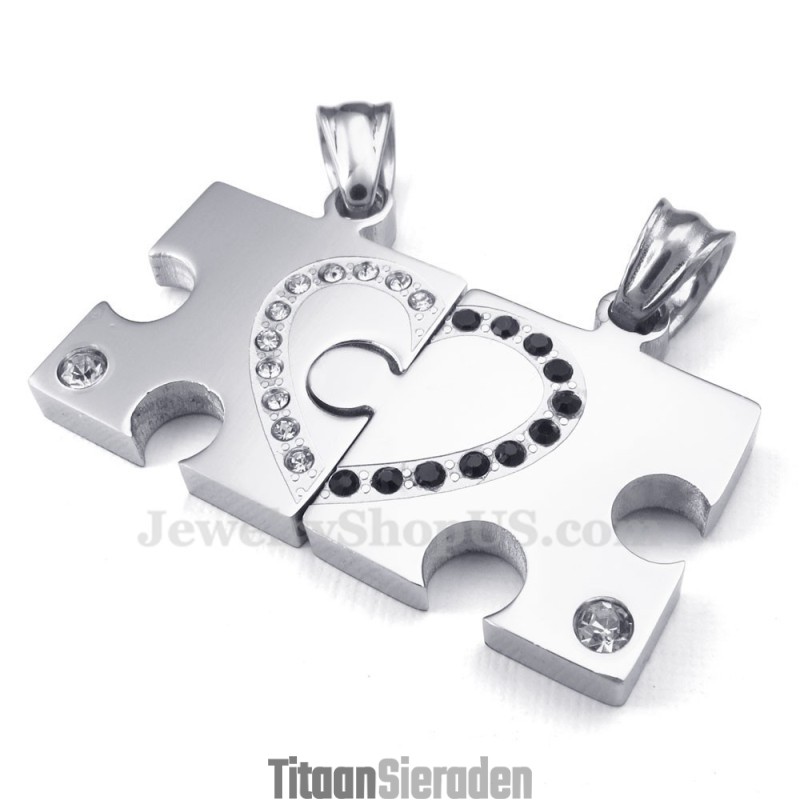 Titanium Sign Couples Hanger Ketting (Gratis Ketting) (Eén Paar) Titanium Sign Couples Hanger Ketting (Gratis Ketting) (Eén Paar)