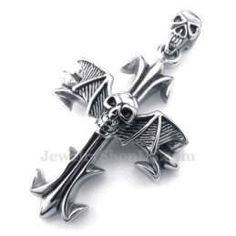 Titanium Schedel Hanger Ketting (Gratis Ketting)