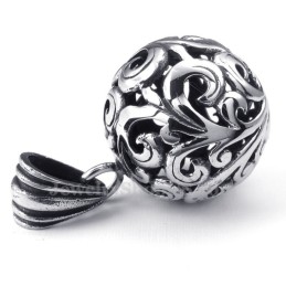 Titanium Holle Bol Hanger Ketting (Gratis Ketting)