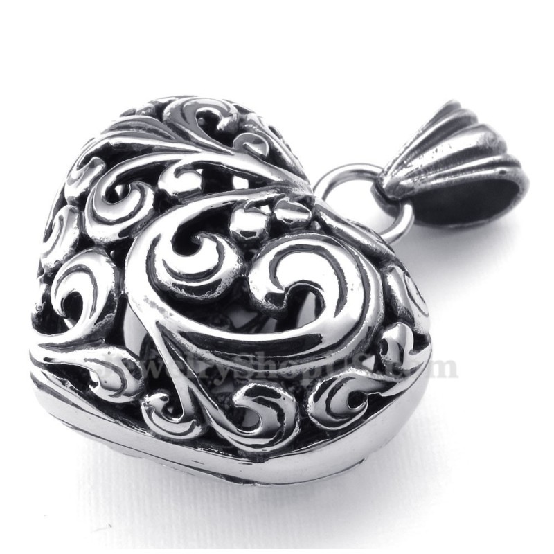 Titanium Holle Harten Hanger Ketting (Gratis Ketting) Titanium Holle Harten Hanger Ketting (Gratis Ketting)