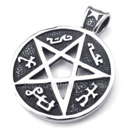 Titanium Vijfpuntige Ster Hanger Ketting (Gratis Ketting)