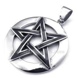 Vijfpuntige Ster Titanium Hanger Ketting (Gratis Ketting)