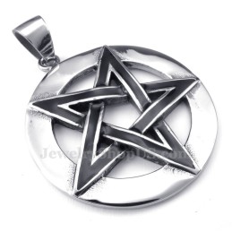 Vijfpuntige Ster Titanium Hanger Ketting (Gratis Ketting)