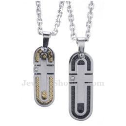 Titanium Koppelhanger Ketting (Gratis Ketting) (Één Paar)