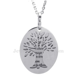 Titanium Levensboom Hanger Ketting (Gratis Ketting)