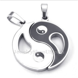 Titanium Tai Chi Hanger Ketting Voor Koppels (Gratis Ketting) (Één Paar)