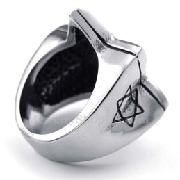 Titanium Gelukssterring Met Zwarte Zirkoon